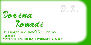 dorina komadi business card